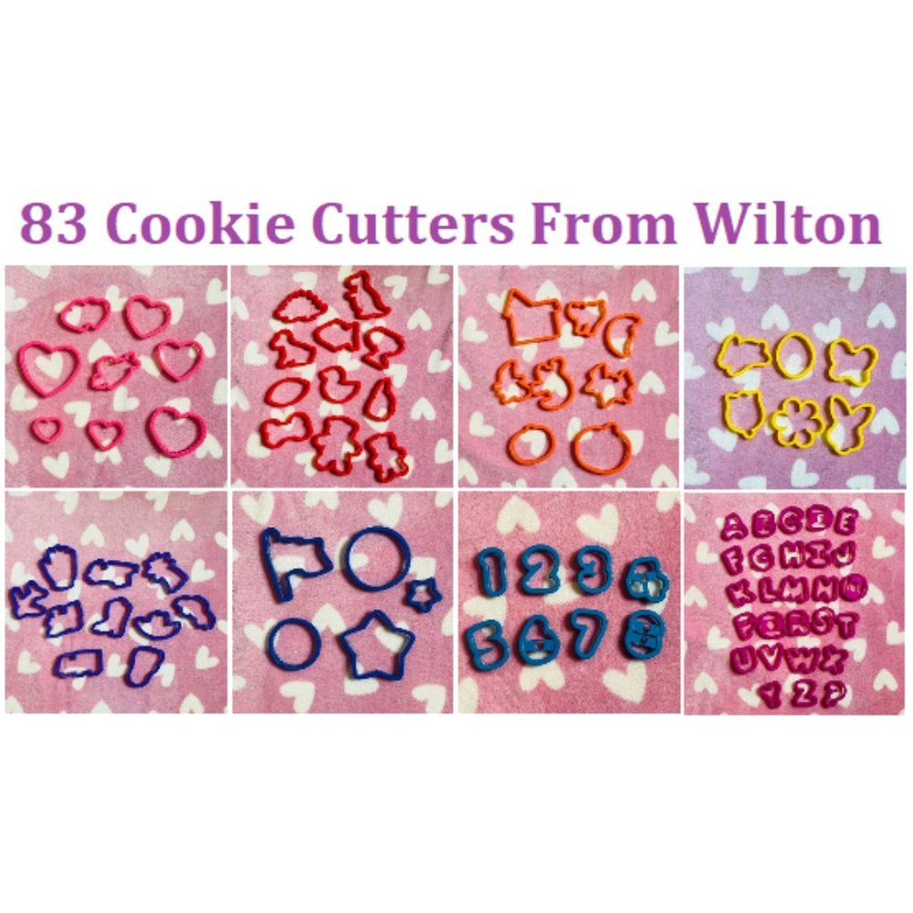 never used 83-piece cookie cutter set from Wilton